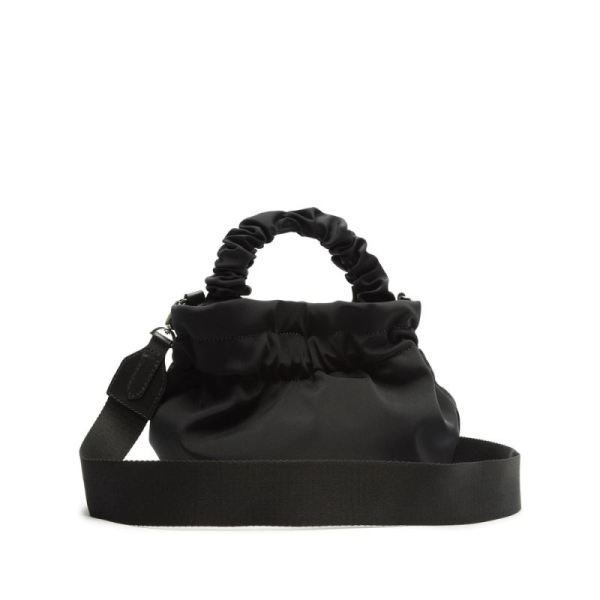 Schutz | Women's Lolla Stretch Nylon Bucket Bag-Black