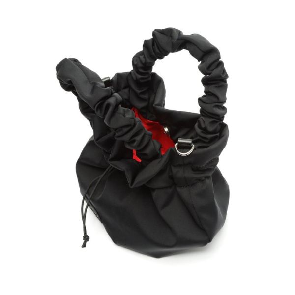 Schutz | Women's Lolla Stretch Nylon Bucket Bag-Black