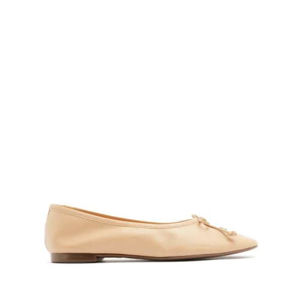 Schutz | Women's Arissa Flat in Honey Beige Leather -Honey Beige