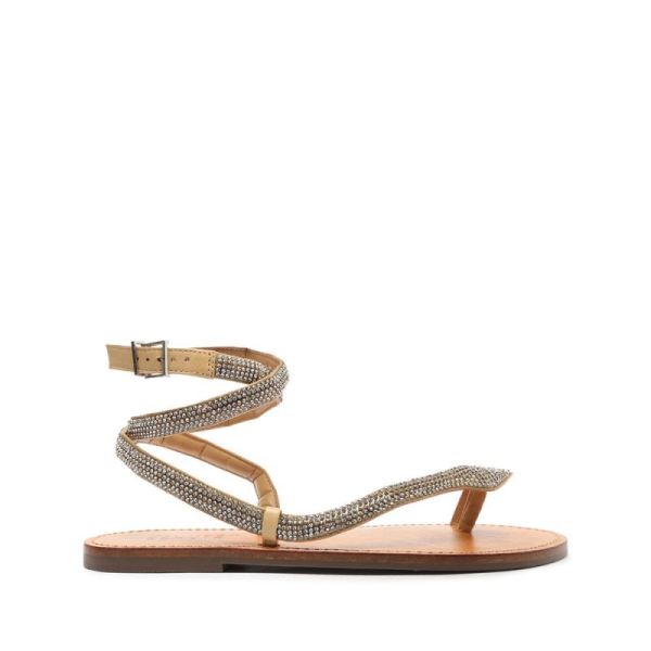 Schutz | Women's Courtney Crystal Sandal-Beige