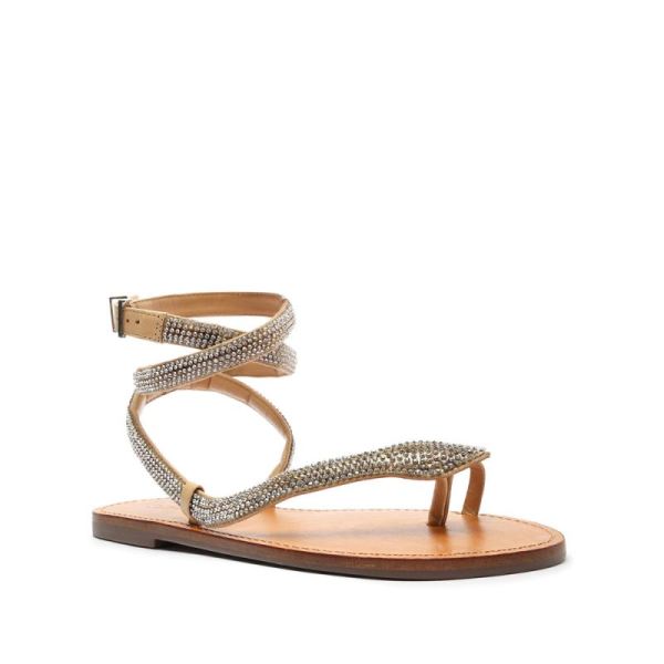 Schutz | Women's Courtney Crystal Sandal-Beige