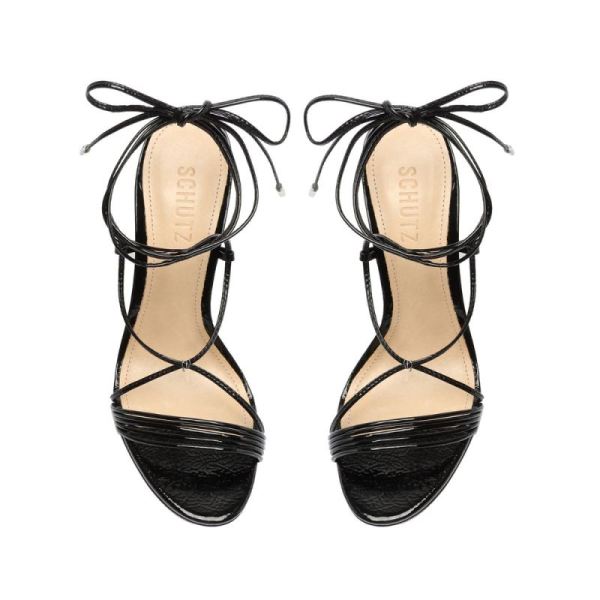 Schutz | Women's Arceli Patent Leather Sandal-Black