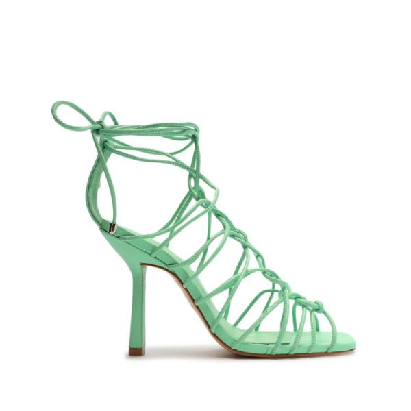 Schutz | Women's Heyde Nappa Leather Sandal-Deep Mint