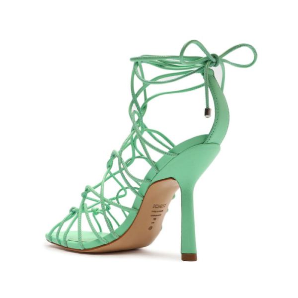 Schutz | Women's Heyde Nappa Leather Sandal-Deep Mint