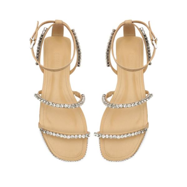 Schutz | Women's Loule Nubuck Flat Sandal-Light Nude