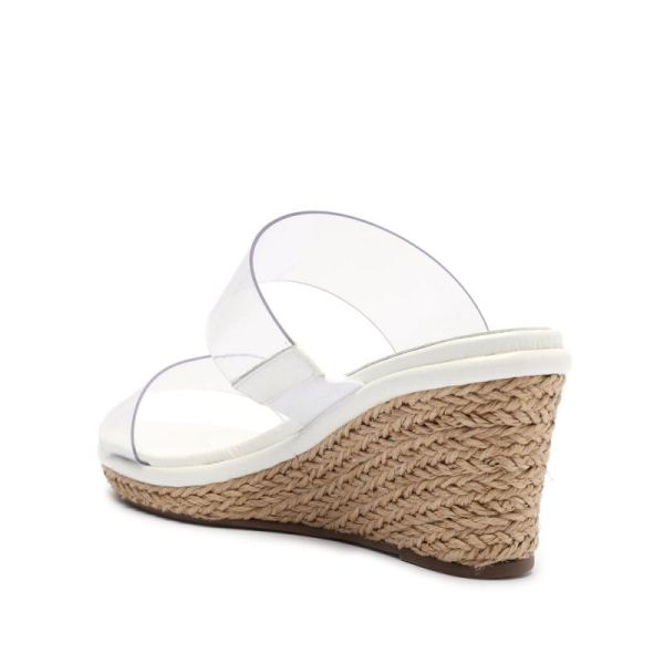 Schutz | Women's Arien Mid Wedge Sandal-White