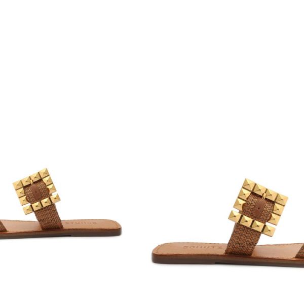 Schutz | Women's Malie Fabric Sandal-Brown