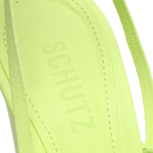 Schutz | Women's Zarda High Block Sandal-Green Fresh