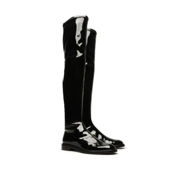 Schutz | Women's Kaolin Stretch Patent Boot-Black