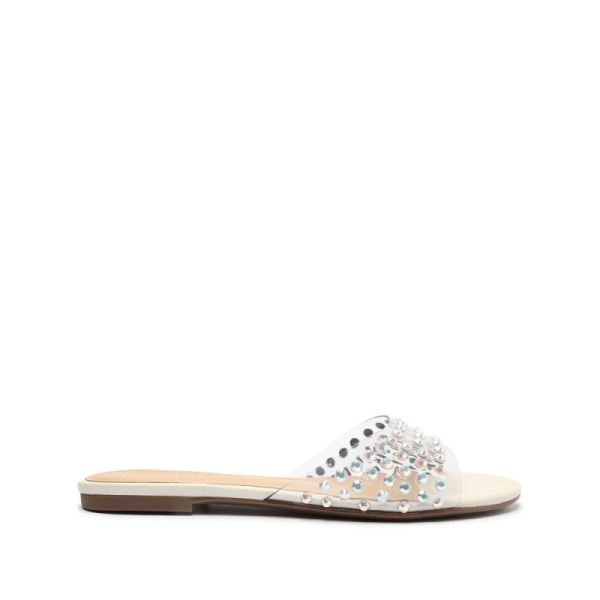 Schutz | Women's Greece Vinyl Flat Sandal-Pearl