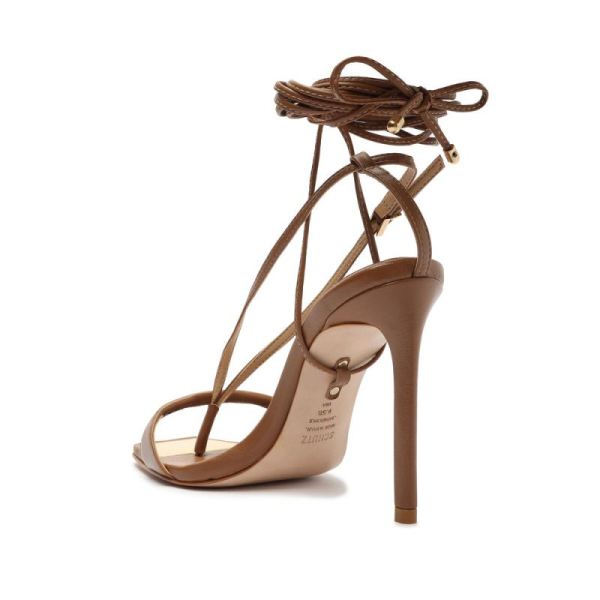 Schutz | Women's Vikki Leather Sandal-Deep Nude