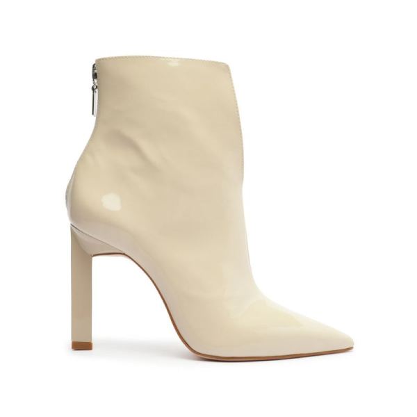 Schutz | Women's Viha Patent Leather Bootie-Eggshell