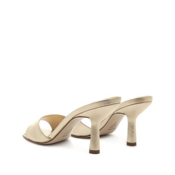 Schutz | Women's Posseni Metallic Leather Sandal-Gold