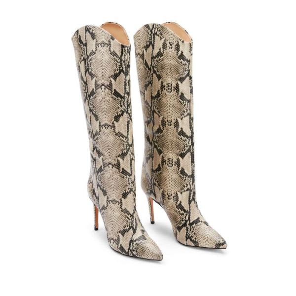 Schutz | Women's Maryana Boot | Day-to-Night Shoe  -Natural Snake