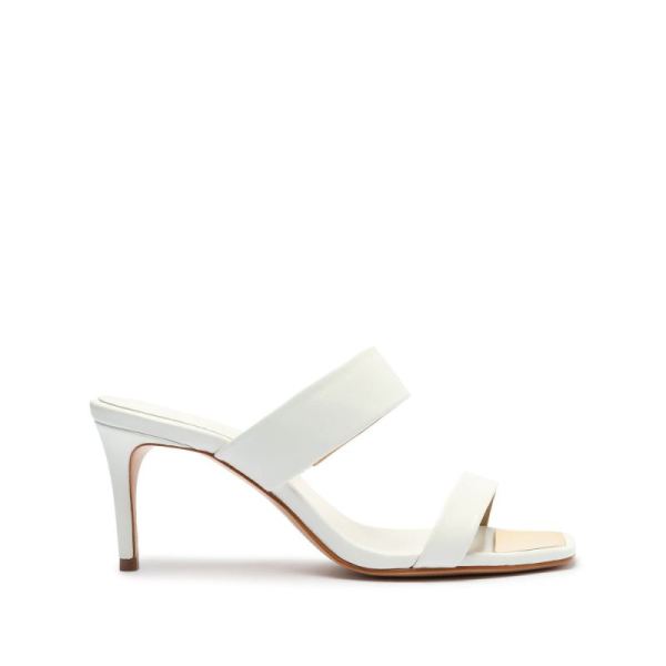 Schutz | Women's Aruana Nappa Leather Sandal-White