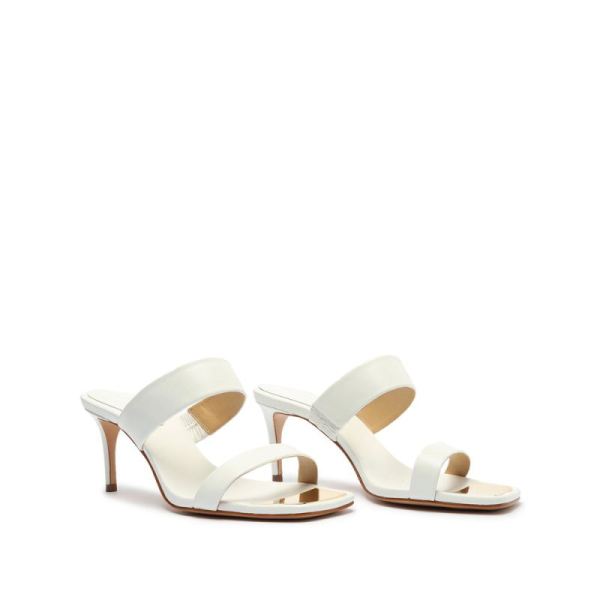 Schutz | Women's Aruana Nappa Leather Sandal-White