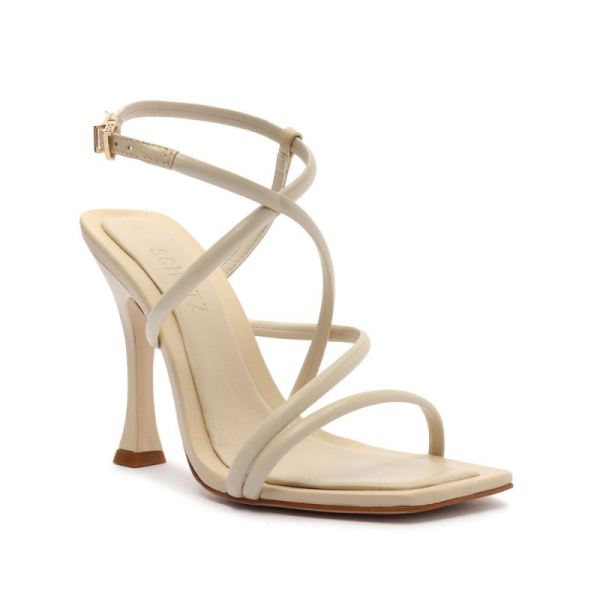 Schutz | Women's Lovi Nappa Leather Sandal-Eggshell