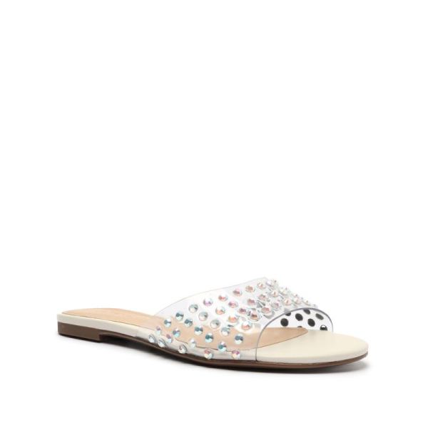 Schutz | Women's Greece Vinyl Flat Sandal-Pearl