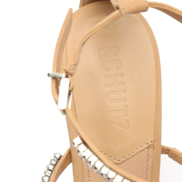 Schutz | Women's Nellina Nubuck Sandal-Light Nude