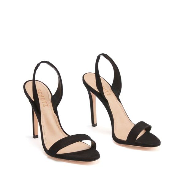 Schutz | Women's Luriane Single Toe Strap High Heel Sandal  -Black