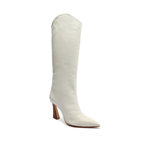 Schutz | Women's Maryana Flare Leather Boot: Most-Loved Ever  -Pearl