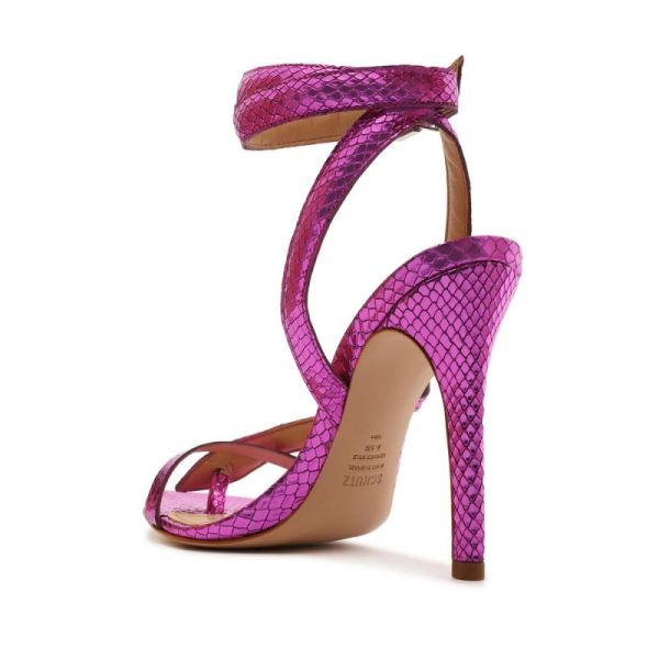 Schutz | Women's Courtney High Metallic Sandal-Bright Violet