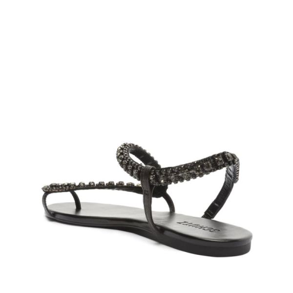 Schutz | Women's Court Leather Sandal-Black