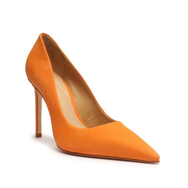 Schutz | Women's Lou Nubuck Pump-Bright Tangerine