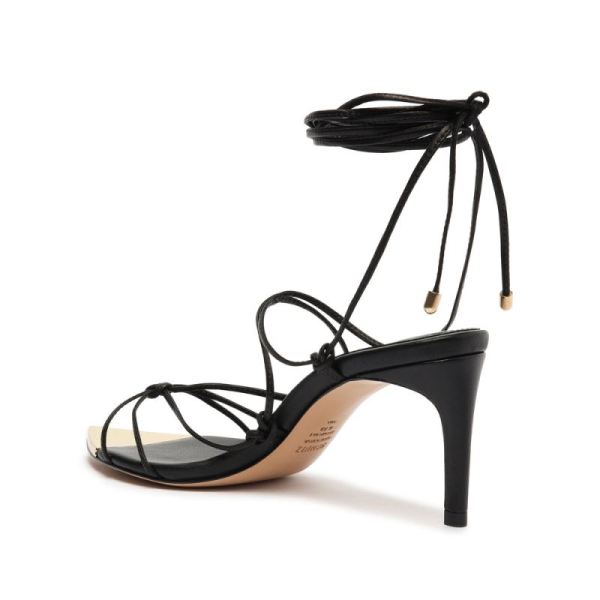 Schutz | Women's Hana Mid Nappa Leather Sandal-Black