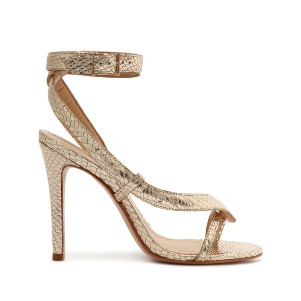 Schutz | Women's Courtney High Metallic Sandal-Gold