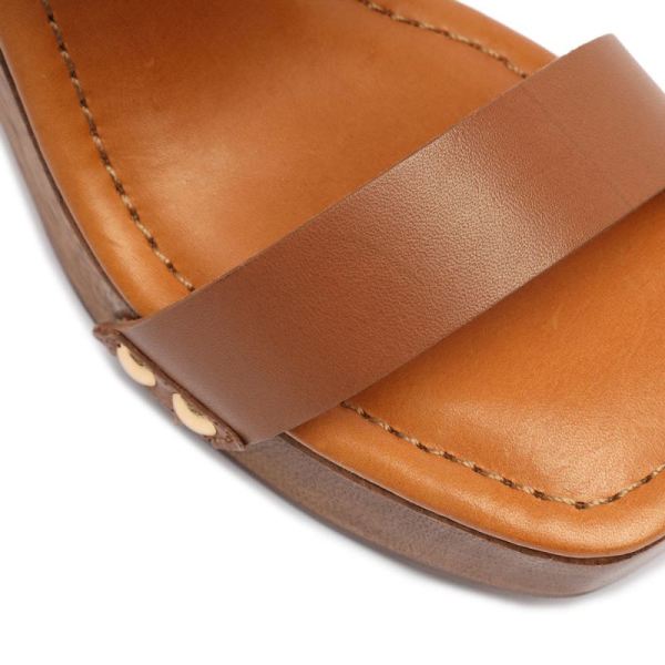 Schutz | Women's Aryana Leather Sandal-Deep Beige