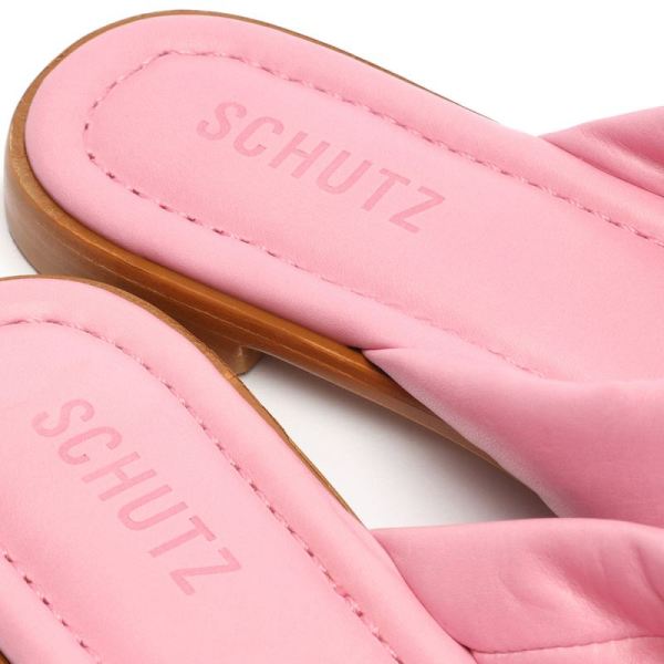 Schutz | Women's Fairy Leather Sandal-Club Rose