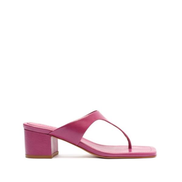 Schutz | Women's Darlin Leather Sandal-Violet Pink