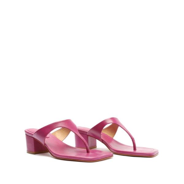 Schutz | Women's Darlin Leather Sandal-Violet Pink