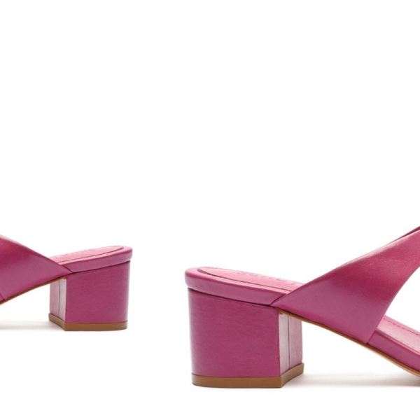 Schutz | Women's Darlin Leather Sandal-Violet Pink