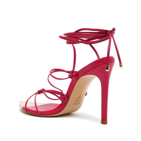 Schutz | Women's Hana Nappa Leather Sandal-Hot Pink