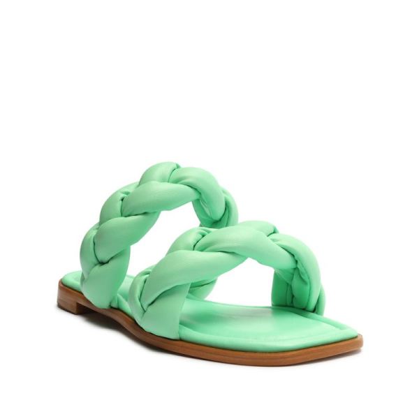 Schutz | Women's Soo Leather Sandal-Deep Mint