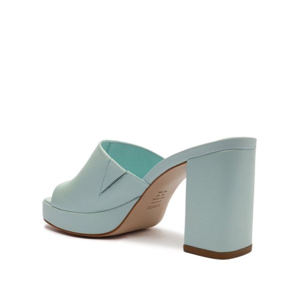 Schutz | Women's Ammy Nappa Leather Sandal-Soft Sky