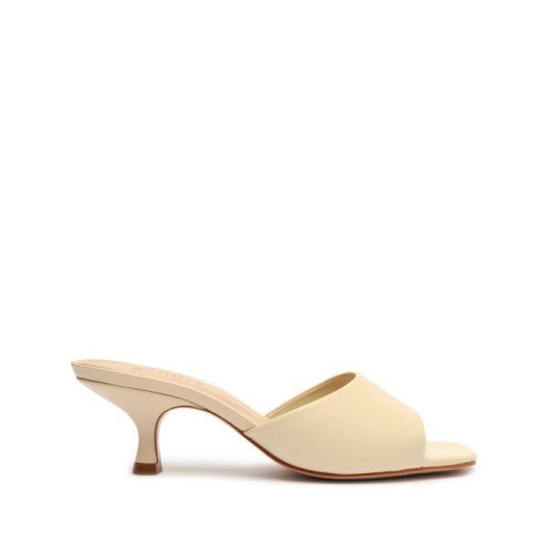 Schutz | Women's Dethalia Nappa Leather Sandal-Eggshell