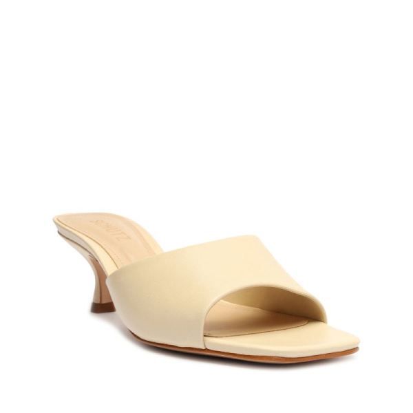 Schutz | Women's Dethalia Nappa Leather Sandal-Eggshell