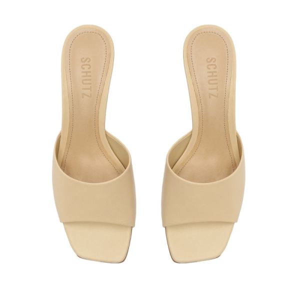 Schutz | Women's Dethalia Nappa Leather Sandal-Eggshell