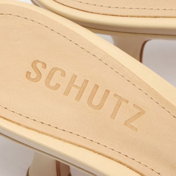 Schutz | Women's Dethalia Nappa Leather Sandal-Eggshell