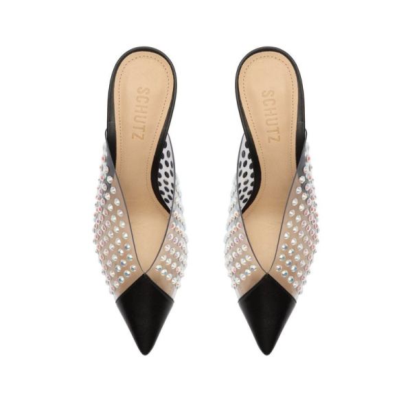 Schutz | Women's Greece Vinyl&Crystals Pump-Black