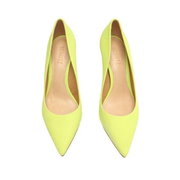 Schutz | Women's Lou Lo Nubuck Pump-Green Fresh