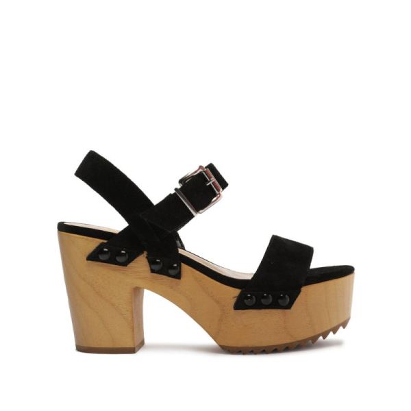 Schutz | Women's Gayleh Suede Sandal-Black