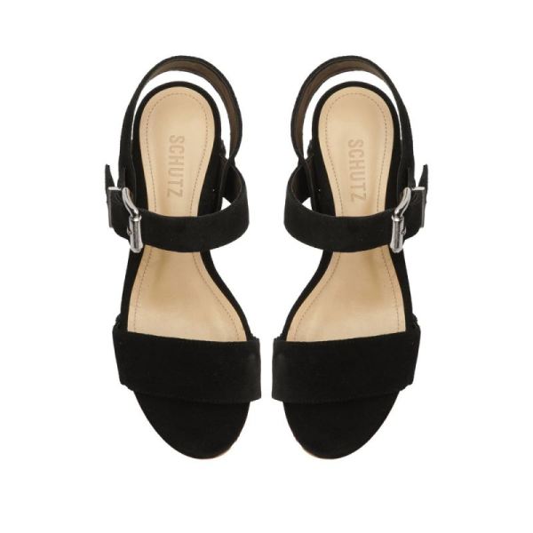 Schutz | Women's Gayleh Suede Sandal-Black