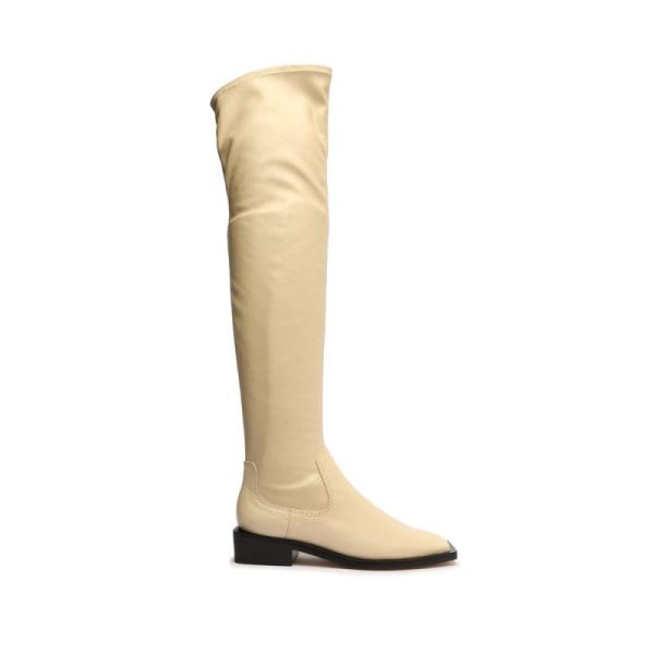Schutz | Women's Guily Up Leather Boot-Eggshell