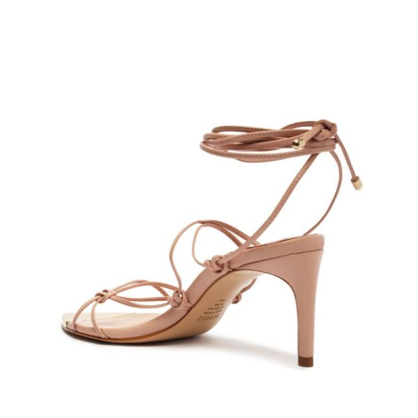 Schutz | Women's Hana Mid Nappa Leather Sandal-Sweet Rose