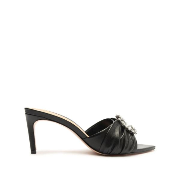Schutz | Women's Meisho Mid Nappa Leather Sandal-Black