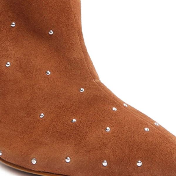 Schutz | Women's Maryana Studded Suede Boot-Deep Nude